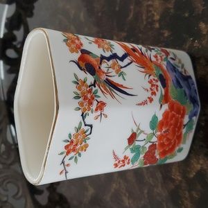 Antique Japanese Kutani Rhombus Fine Porcelain Vase